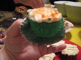green cupcake!